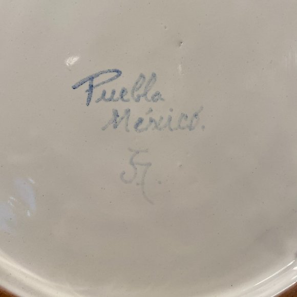 BEAUTIFUL HAND CRAFTED MEXICAN DISPLAY PLATE (EUC) - Picture 7 of 9
